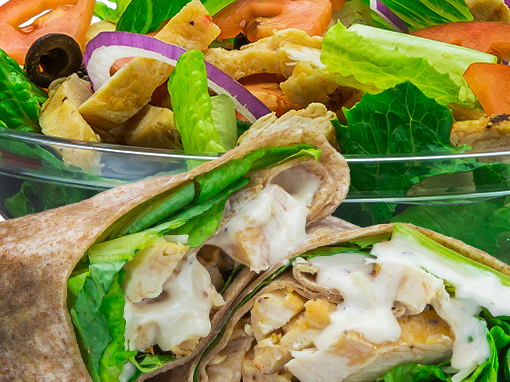 Caesar Chicken Salad Lunch Wraps - Project Meal Plan